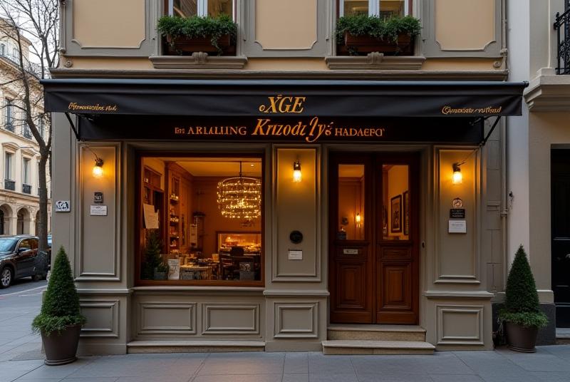 Kristály Kávé épület exterior, Rákóczi úton, Budapesten